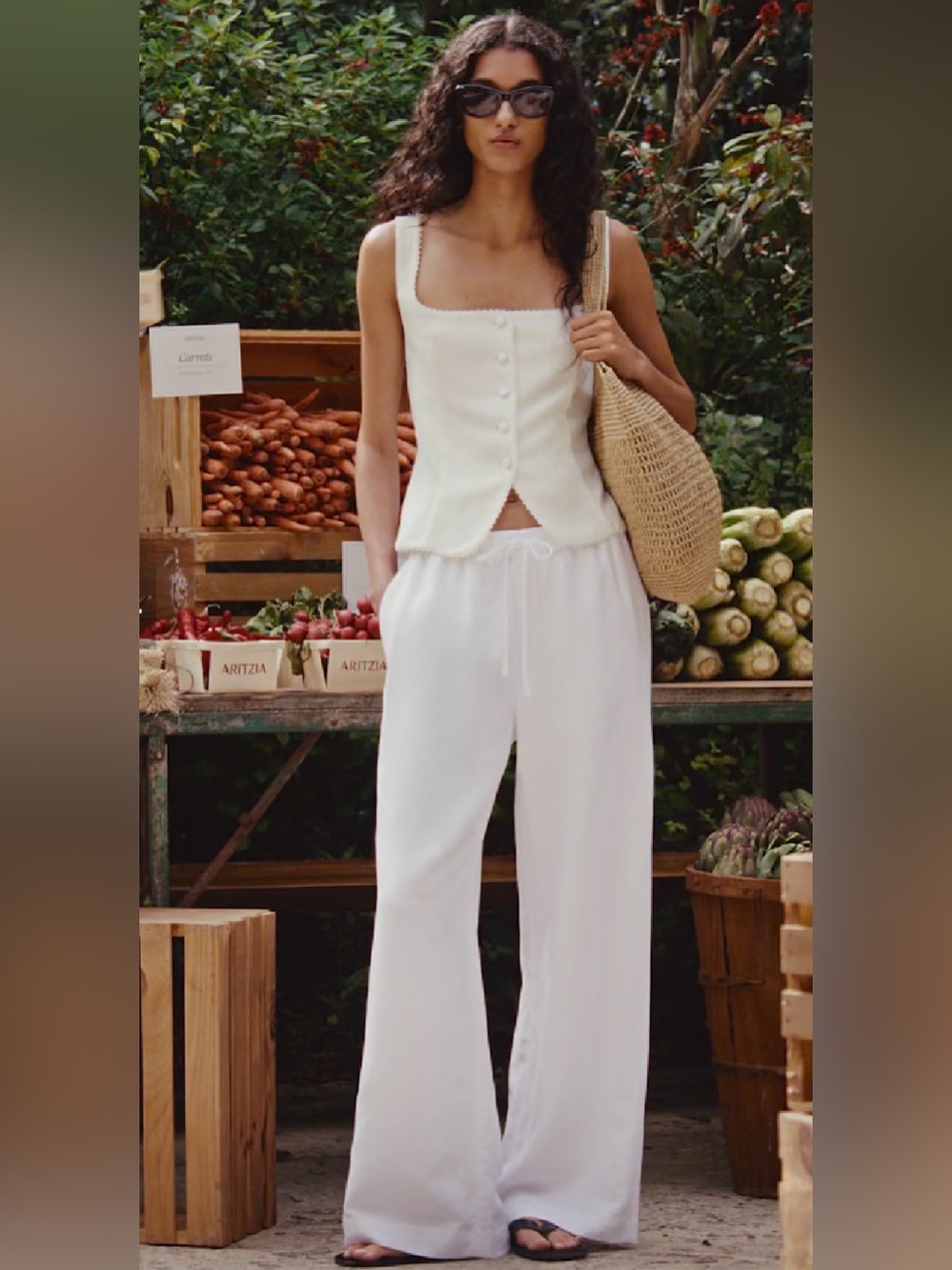Aritzia Lodge Pants CruiseLinen White Women’s Size Small Brand New